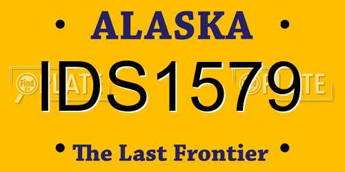 IDS1579 Alaska License Plate
