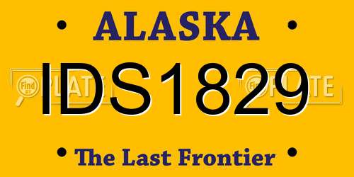 IDS1829 Alaska License Plate
