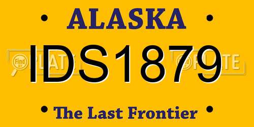 IDS1879 Alaska License Plate
