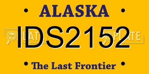 IDS2152 Alaska License Plate