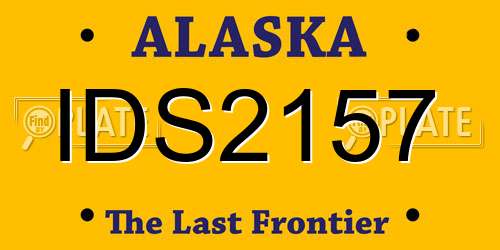 IDS2157 Alaska License Plate