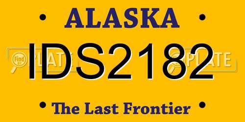 IDS2182 Alaska License Plate
