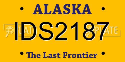 IDS2187 Alaska License Plate
