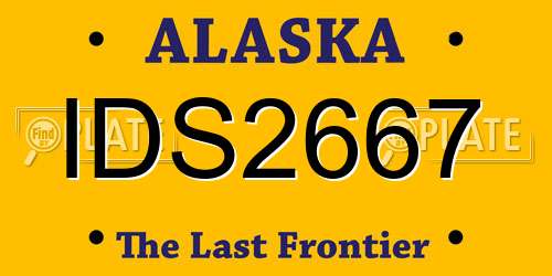 IDS2667 Alaska License Plate