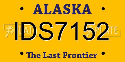 IDS7152 Alaska License Plate