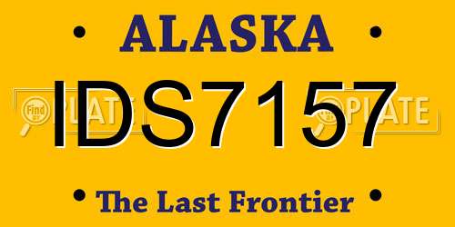 IDS7157 Alaska License Plate