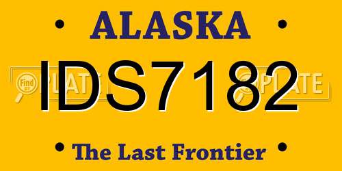 IDS7182 Alaska License Plate