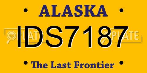 IDS7187 Alaska License Plate