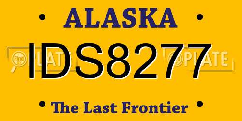 IDS8277 Alaska License Plate
