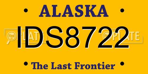 IDS8722 Alaska License Plate