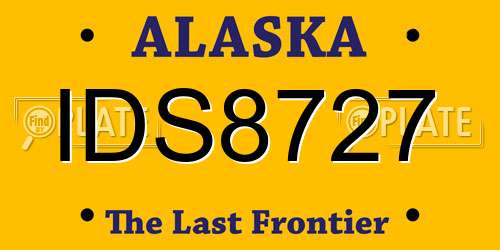IDS8727 Alaska License Plate