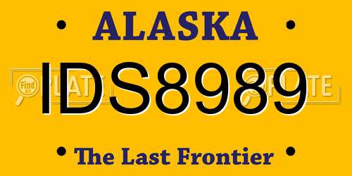 IDS8989 Alaska License Plate