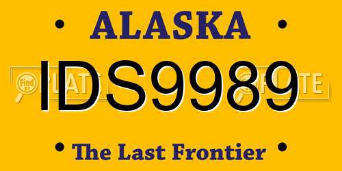 IDS9989 Alaska License Plate