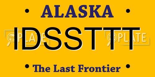 IDSSTTT Alaska License Plate