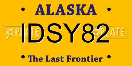 IDSY82 Alaska License Plate