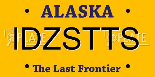 IDZSTTS Alaska License Plate