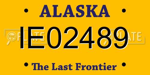 IE02489 Alaska License Plate