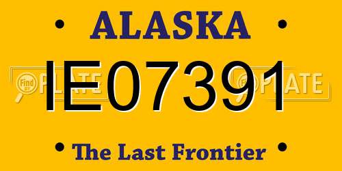 IE07391 Alaska License Plate