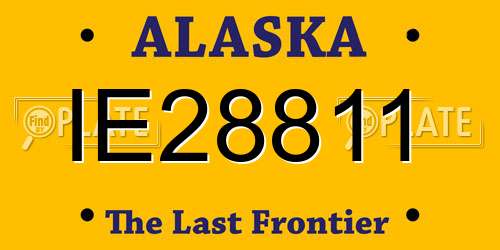 IE28811 Alaska License Plate