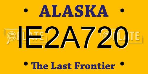 IE2A720 Alaska License Plate