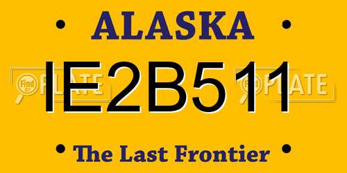 IE2B511 Alaska License Plate
