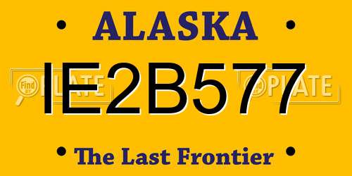 IE2B577 Alaska License Plate