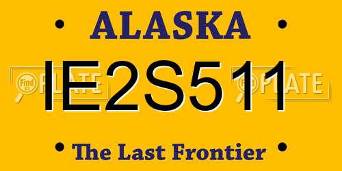 IE2S511 Alaska License Plate