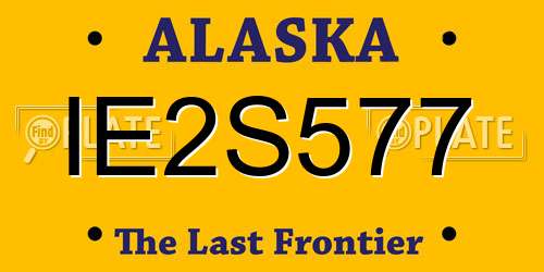 IE2S577 Alaska License Plate