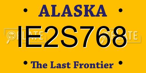 IE2S768 Alaska License Plate