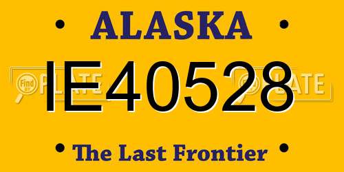 IE40528 Alaska License Plate