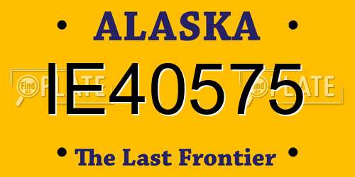 IE40575 Alaska License Plate