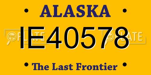 IE40578 Alaska License Plate