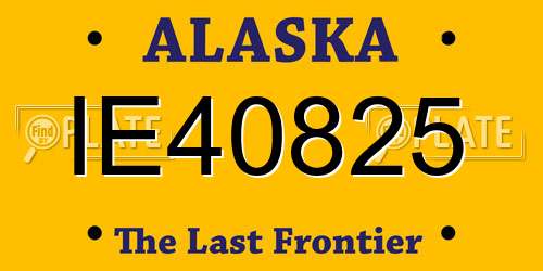 IE40825 Alaska License Plate