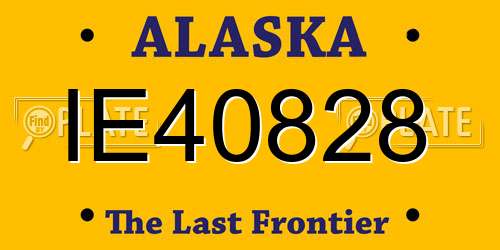 IE40828 Alaska License Plate