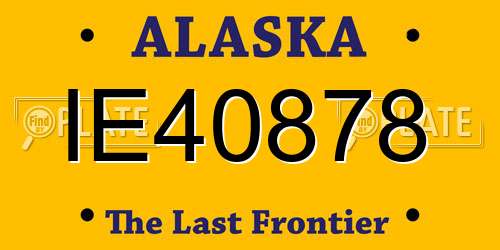 IE40878 Alaska License Plate