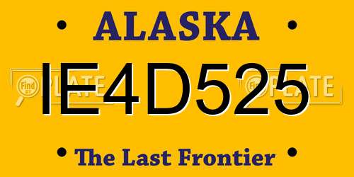 IE4D525 Alaska License Plate