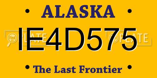 IE4D575 Alaska License Plate