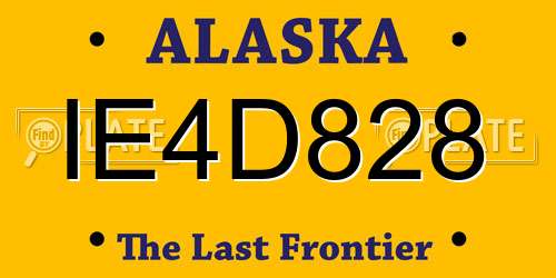 IE4D828 Alaska License Plate
