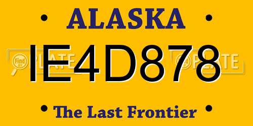 IE4D878 Alaska License Plate