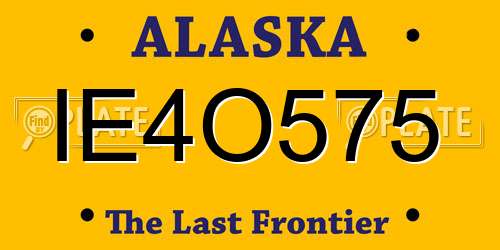IE4O575 Alaska License Plate