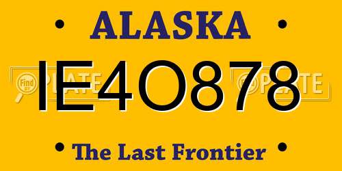 IE4O878 Alaska License Plate