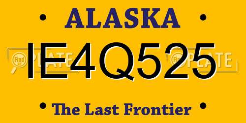 IE4Q525 Alaska License Plate
