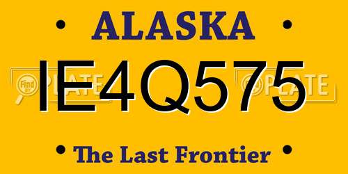 IE4Q575 Alaska License Plate