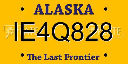 IE4Q828 Alaska License Plate