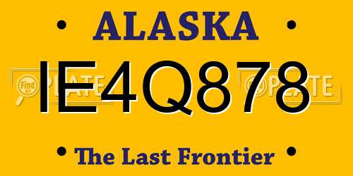 IE4Q878 Alaska License Plate