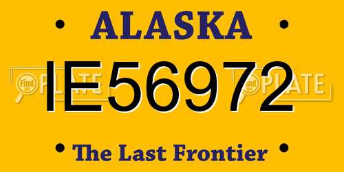 IE56972 Alaska License Plate