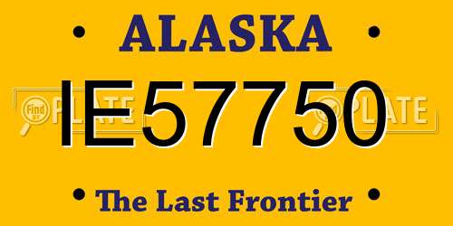 IE57750 Alaska License Plate