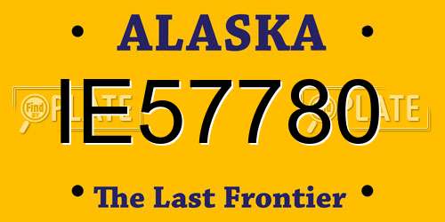 IE57780 Alaska License Plate