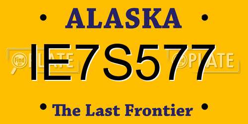 IE7S577 Alaska License Plate