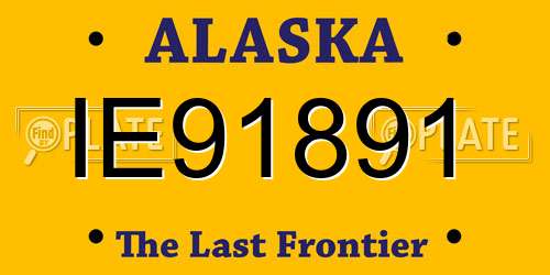 IE91891 Alaska License Plate